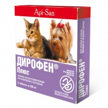 Дирофен ПЛЮС таблетки от глист для кошек и собак 1 шт